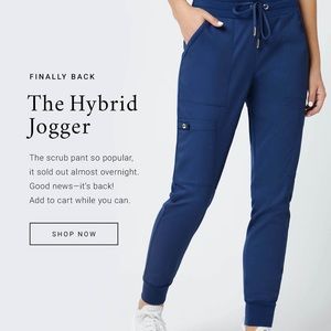 Jaanuu hybrid joggers scrubs estate navy blue